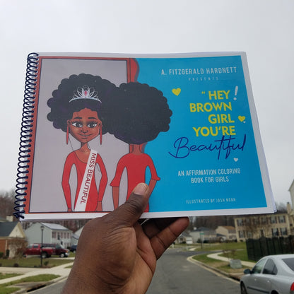 Hey Brown Girl You're Beautiful Coloring Book