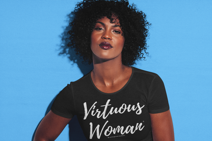 Virtuous Woman White Logo Tee