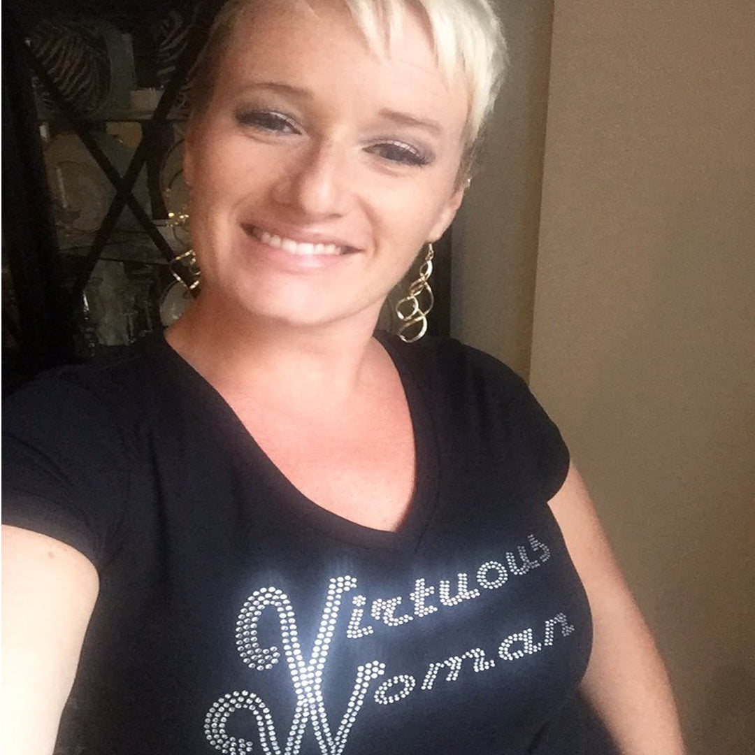 Virtuous Woman ® Christian T-shirt, buy an authentic Virtuous Woman t shirt, we hold the trademark, all others are stealing!