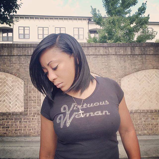 Authentic Virtuous Woman T shirt® being worn by the world famous Taurea Avant, grab your today